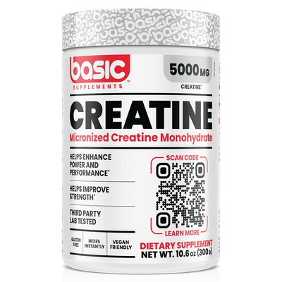 Basic Supplements Creatine powder, 300g, NZ Supps