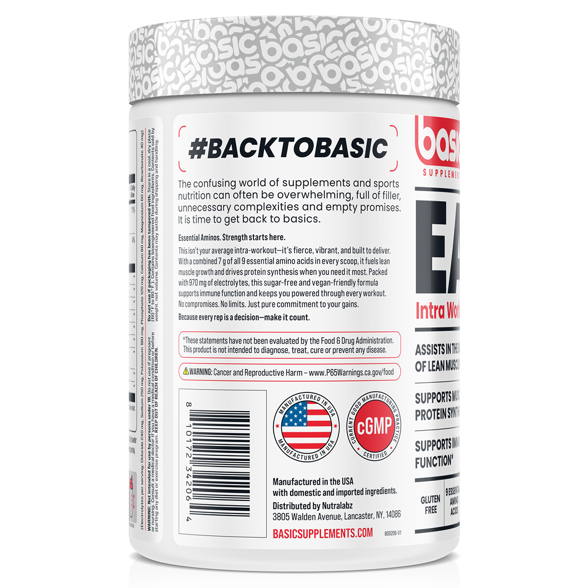 Basic Supplements EAA — side of pack