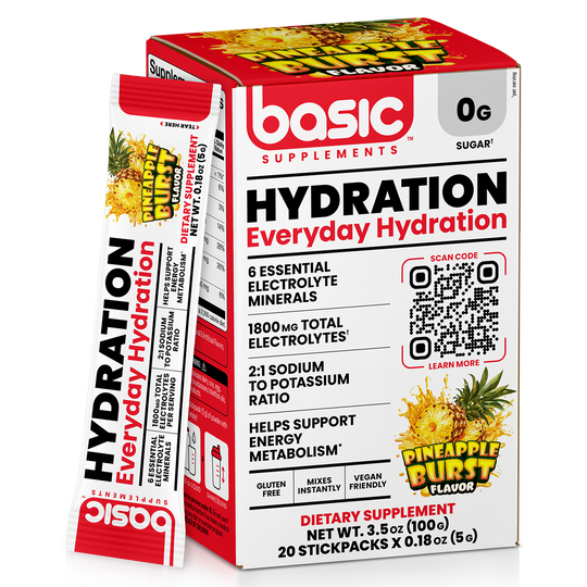 Basic Supplements Hydration, Pineapple Burst powder