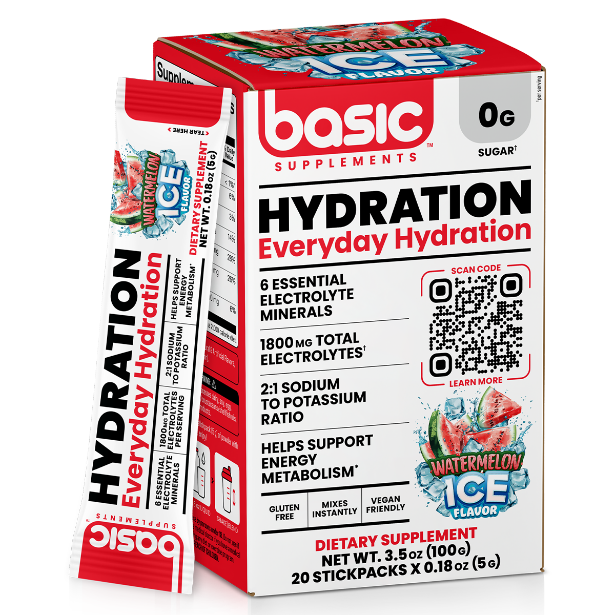 Basic Supplements Hydration, Watermelon powder