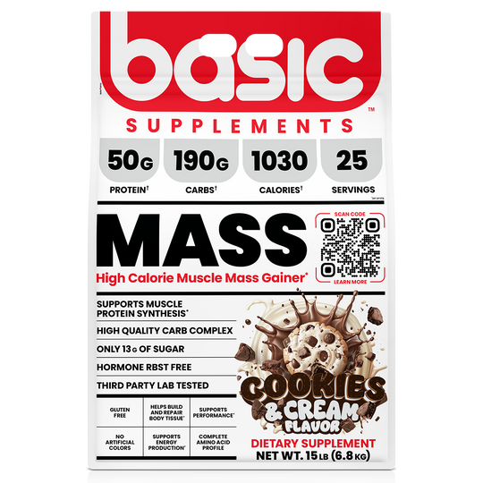 Basic Supplements Mass Gainer, Cookie N Cream powder