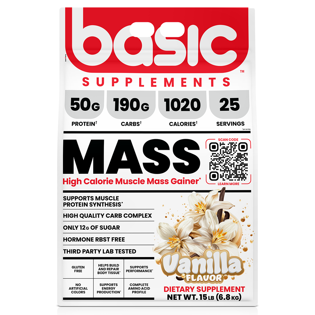 Basic Supplements Mass Gainer, Vanilla