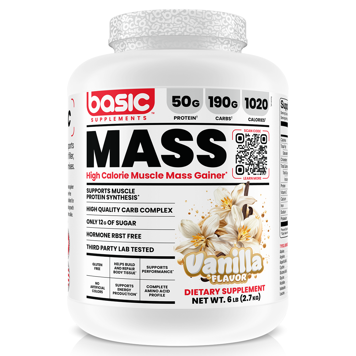 Basic Supplements Mass Gainer, Vanilla