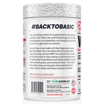 Basic Supplements Whey 2lb, Blue Mashmellow, 2lb 908g — side of pack
