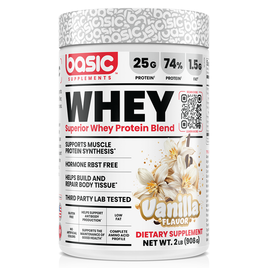 Basic Supplements Whey 2lb, Vanilla