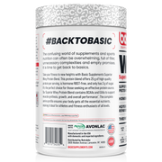 Basic Supplements Whey 2lb, Baklava New — side of pack