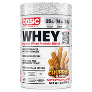 Basic Supplements Whey 2lb whey protein powder, Churros New, 908g, NZ Supps
