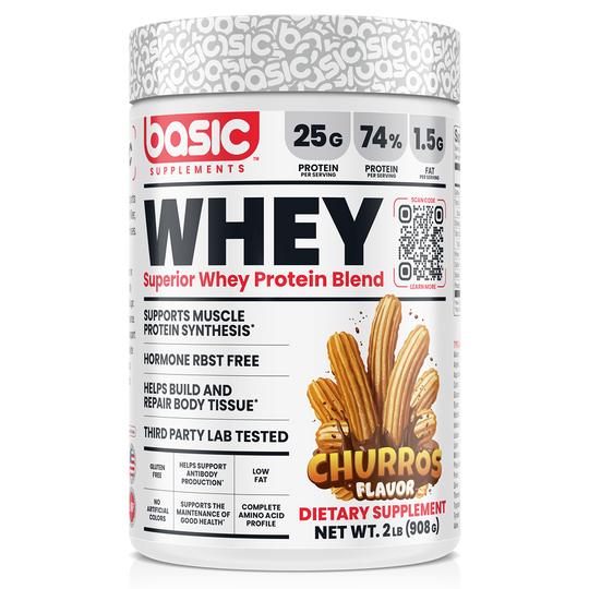 Basic Supplements Whey 2lb, Churros New