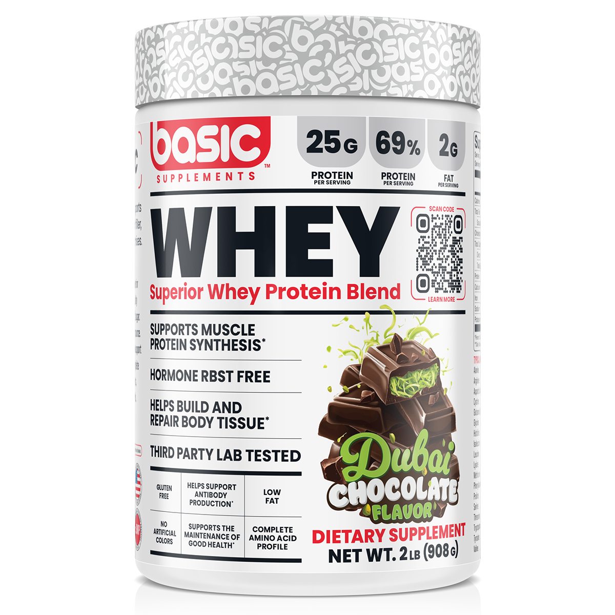 Basic Supplements Whey 2lb, Dubai Chocolate New