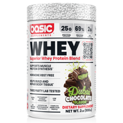 Basic Supplements Whey 2lb whey protein powder, Dubai Chocolate New, 908g, NZ Supps