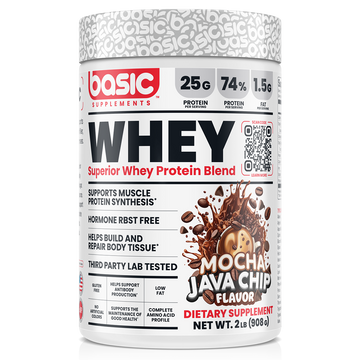 Basic Supplements Whey 2lb, Mocha Java Chip New