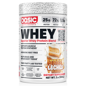 Basic Supplements Whey 2lb, Tres Leches New