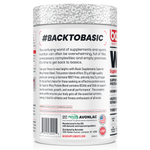 Basic Supplements Whey 2lb, Tres Leches New — side of pack