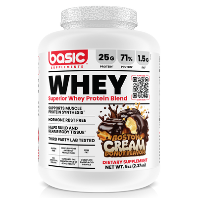 Basic Supplements Whey 2lb, Boston Cream Donut