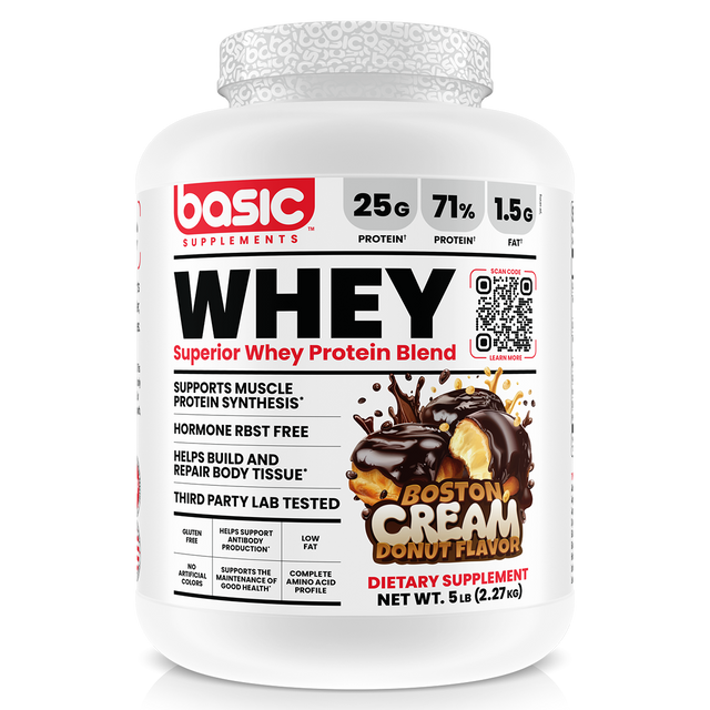 Basic Supplements Whey 2lb, Boston Cream Donut