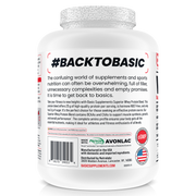 Basic Supplements Whey 2lb, Chocolate — side of pack