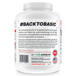 Basic Supplements Whey 2lb, Vanilla — side of pack