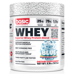 Basic Supplements Whey 2lb, Blue Mashmellow powder