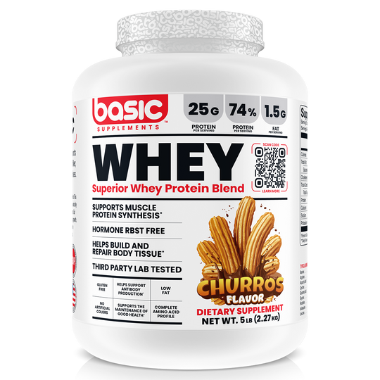 Basic Supplements Whey 2lb, Churros New