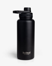 SmartShake Bohtal Insulated Sports Bottle Black shaker bottle, NZ Supps