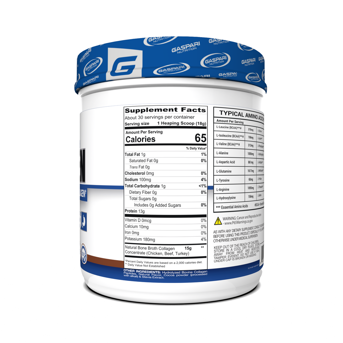 Gaspari Bone Broth Collagen — side of pack