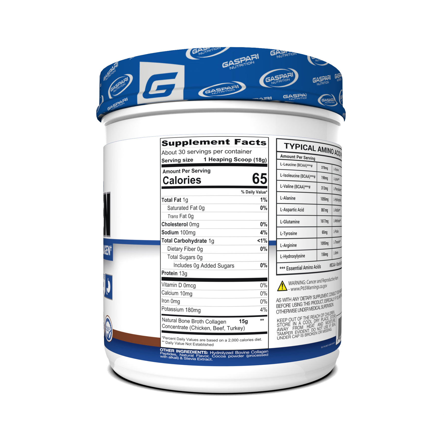 Gaspari Bone Broth Collagen — side of pack