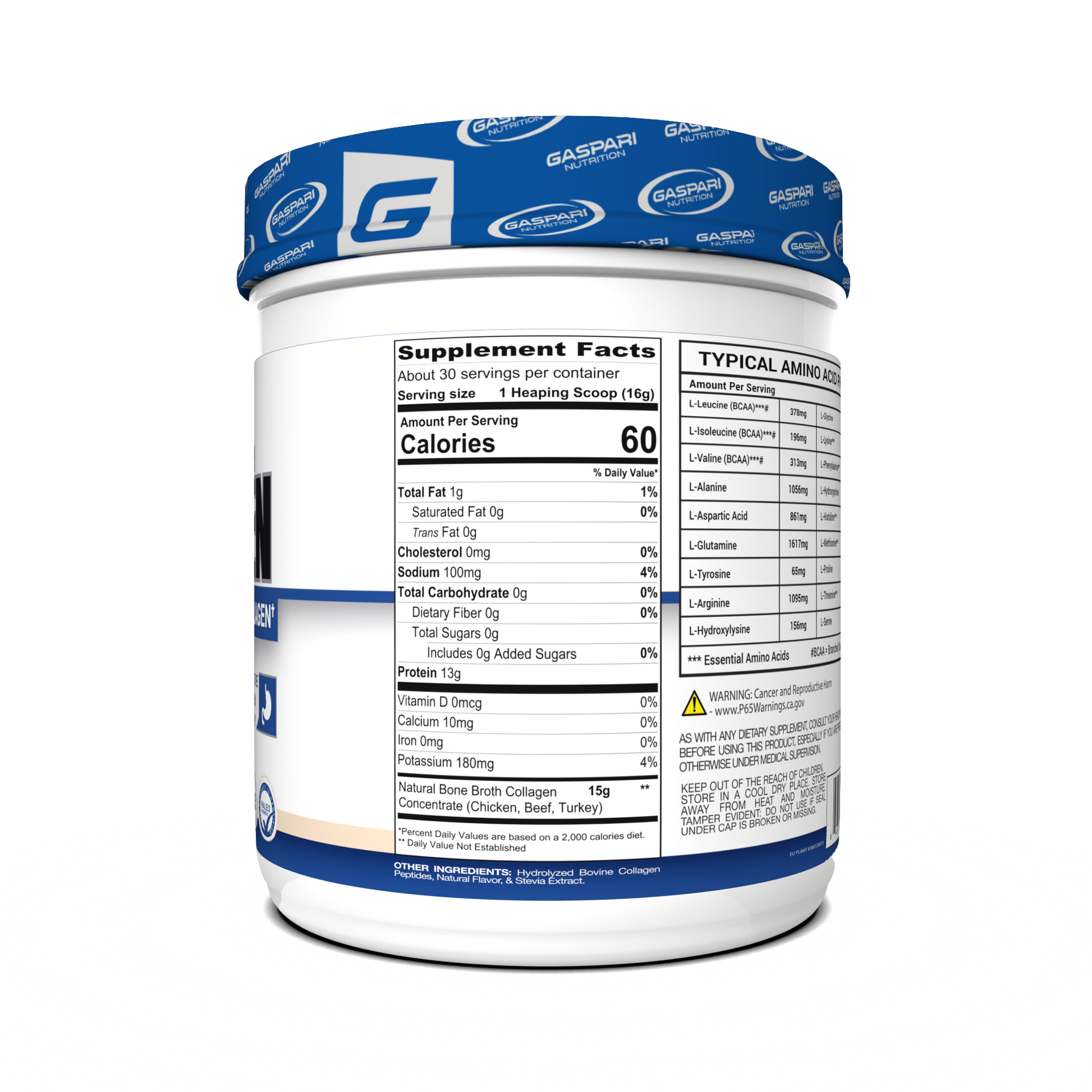 Gaspari Bone Broth Collagen — side of pack