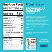 Legendary Foods Protein Pastry Brown/Sugar/Cin nutrition panel