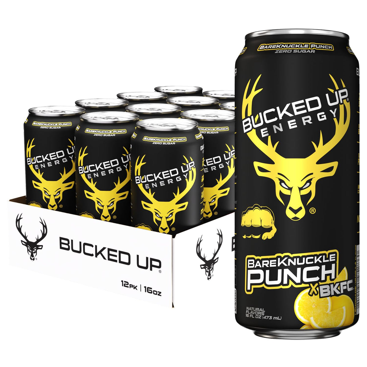 Bucked Up Energy BKFC Bare Knuckle Punch 12 pack case