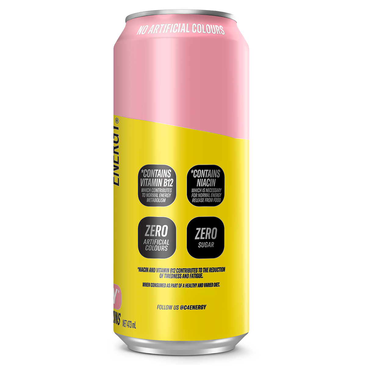 Cellucor C4 Carbonated RTD, Cotton Candy — side of pack