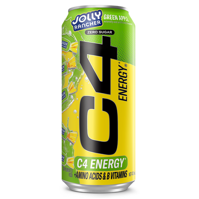 Cellucor C4 Carbonated RTD energy drink, Jolly Rancher Green Apple ready-to-drink, NZ Supps