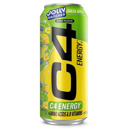 Cellucor C4 Carbonated RTD, Jolly Rancher Green Apple ready-to-drink