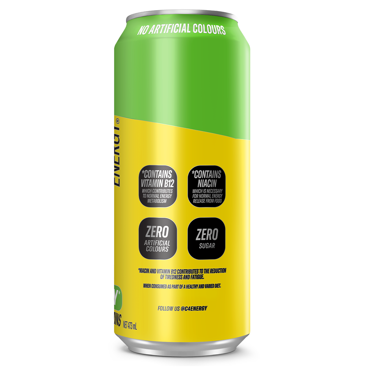 Cellucor C4 Carbonated RTD, Twist Lime — side of pack
