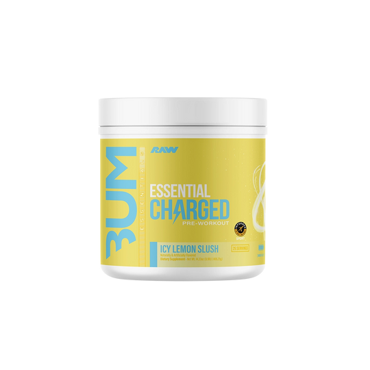 RAW Nutrition Essential Charged Pre-Workout, Icy Lemon Slush powder