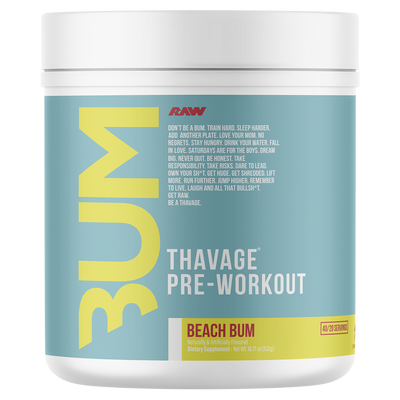 CBUM Thavage Christopher's pre-workout, Beach Burn powder, 532g, NZ Supps