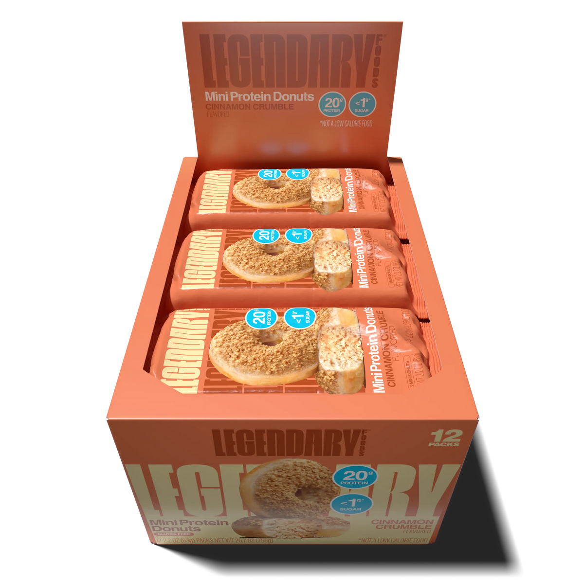 legendary foods 12 pack protein donut cinnamon crumble