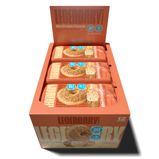 legendary foods 12 pack protein donut cinnamon crumble
