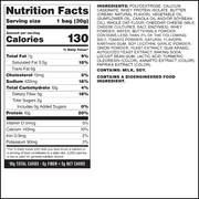 Quest Cheese Crackers supplement facts and nutrition panel