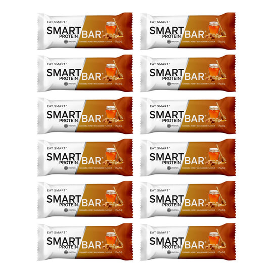 Smart Protein Bar 12-Pack Smart Bar - Caramel Honey Macadamia, 720g (12 Serves) - 12 pack