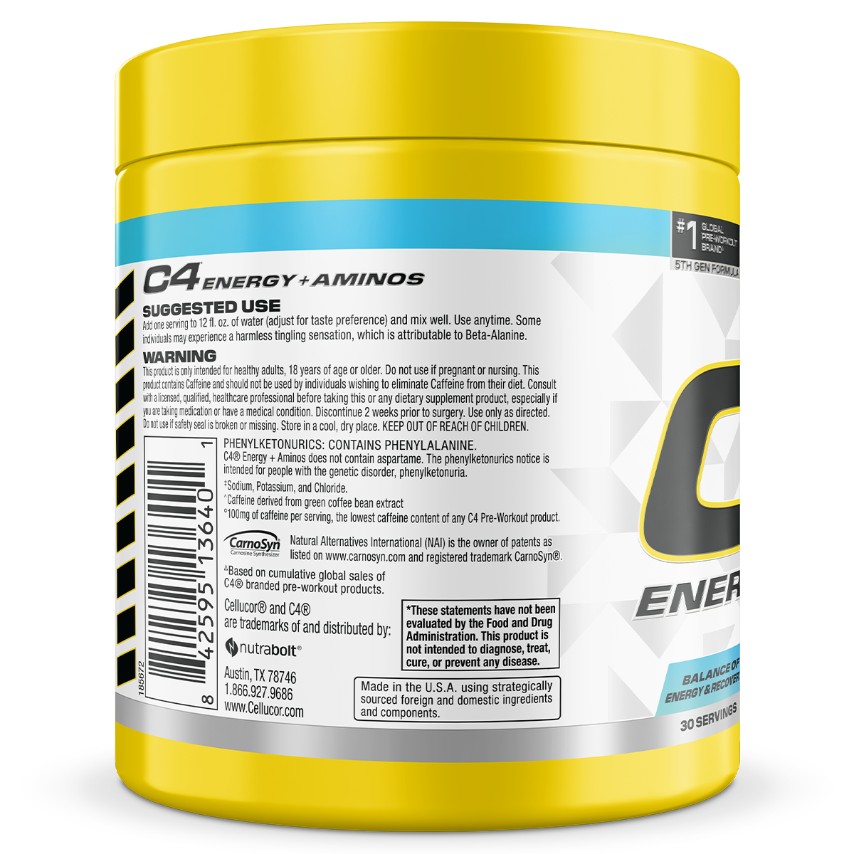 Cellucor C4 Energy + Amino — left of pack