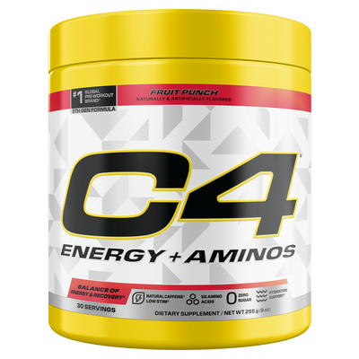 Cellucor C4 Energy + Amino, front of pack, 249g, NZ Supps