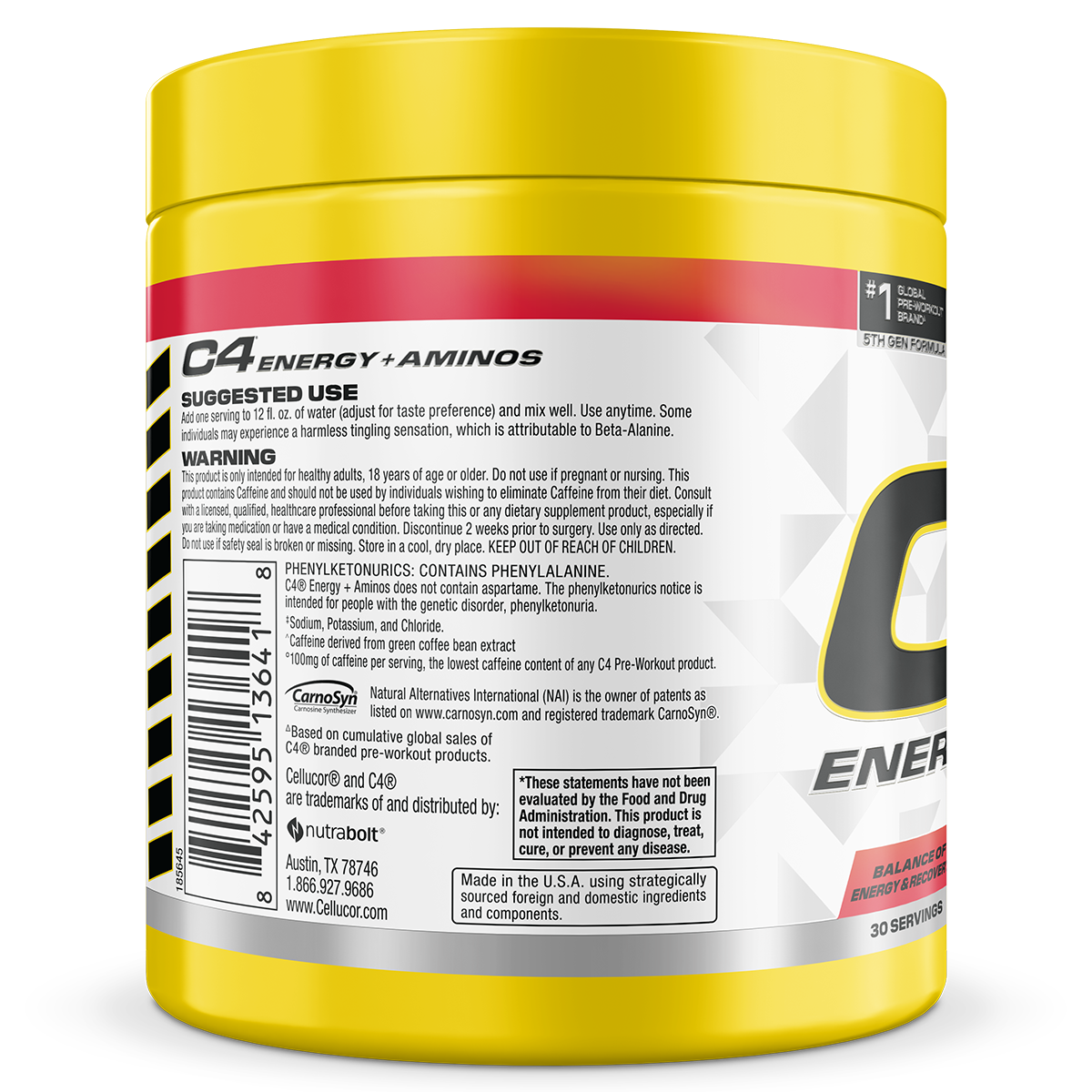 Cellucor C4 Energy + Amino — left of pack