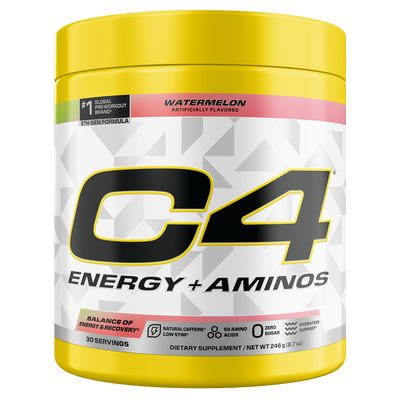 Cellucor C4 Energy + Amino, front of pack, 249g, NZ Supps