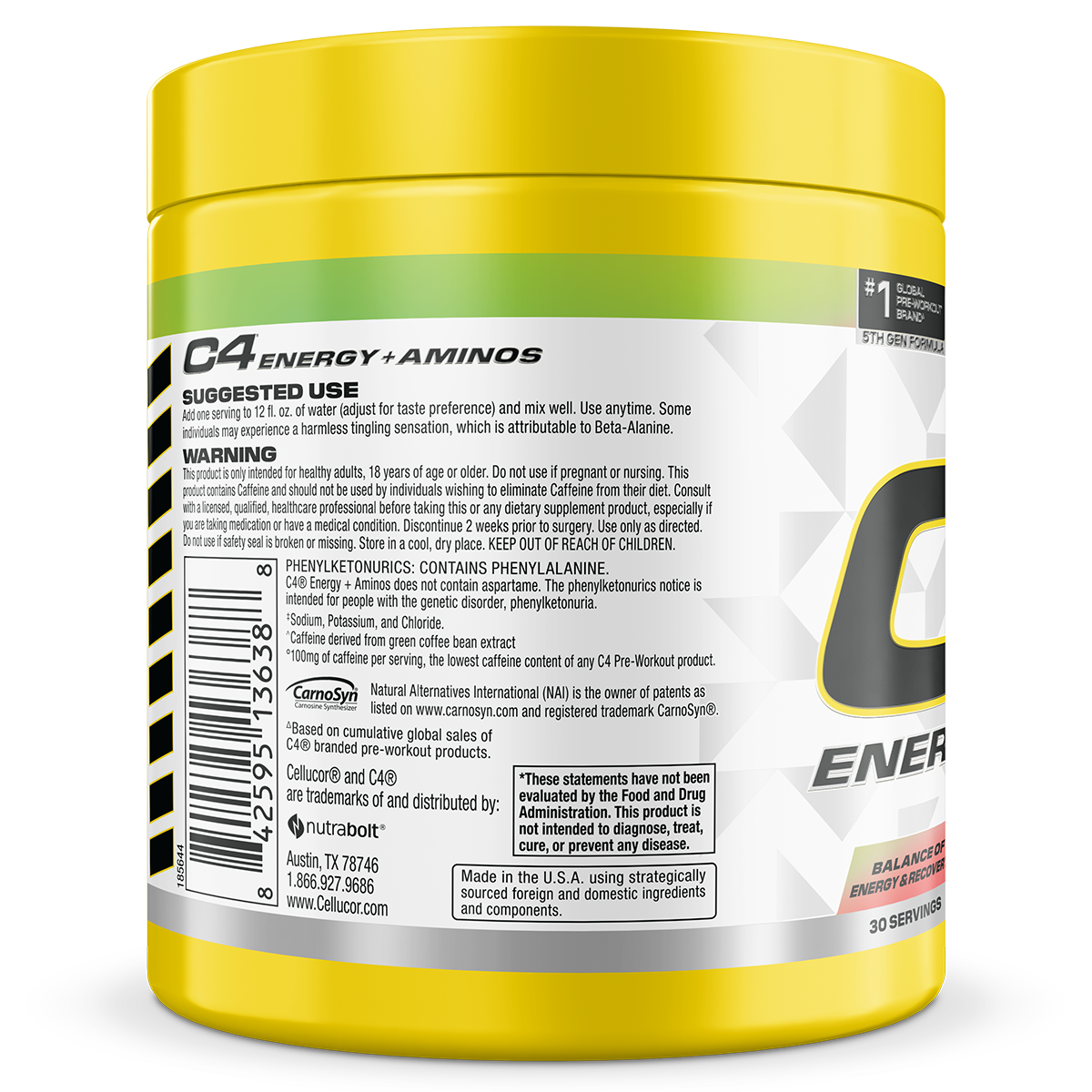Cellucor C4 Energy + Amino — left of pack