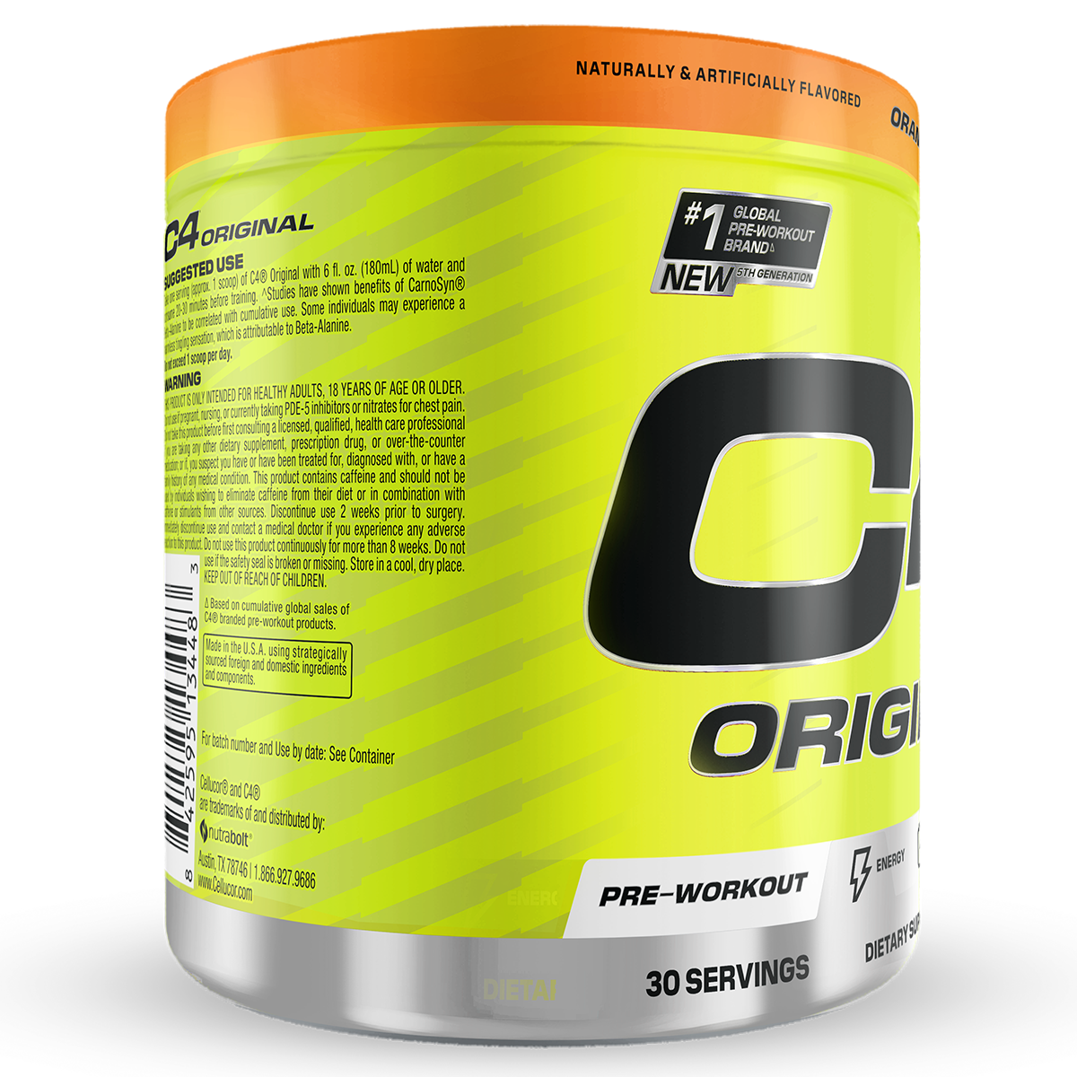 Cellucor C4 Original, Orange — side of pack