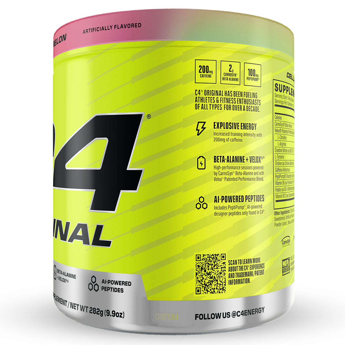 Cellucor C4 Original, Watermelon — side of pack