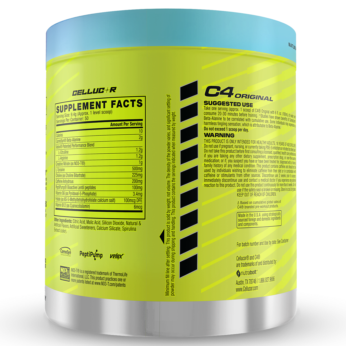 Cellucor Cellucor C4 Original blue raspberry back of pack