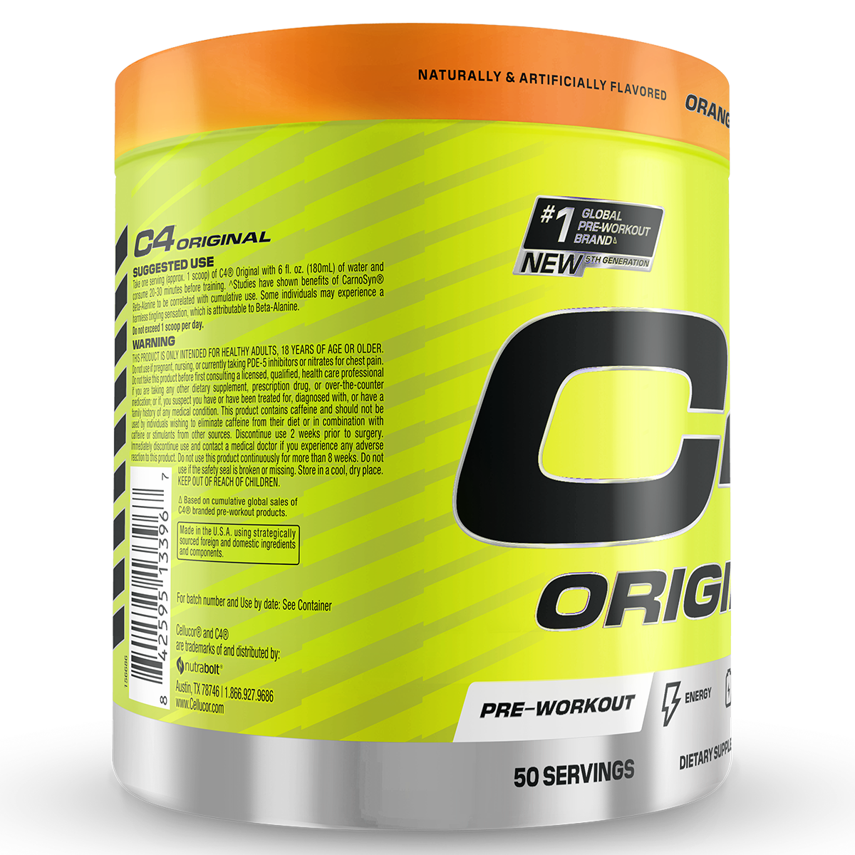 Cellucor C4 Original, Orange — side of pack