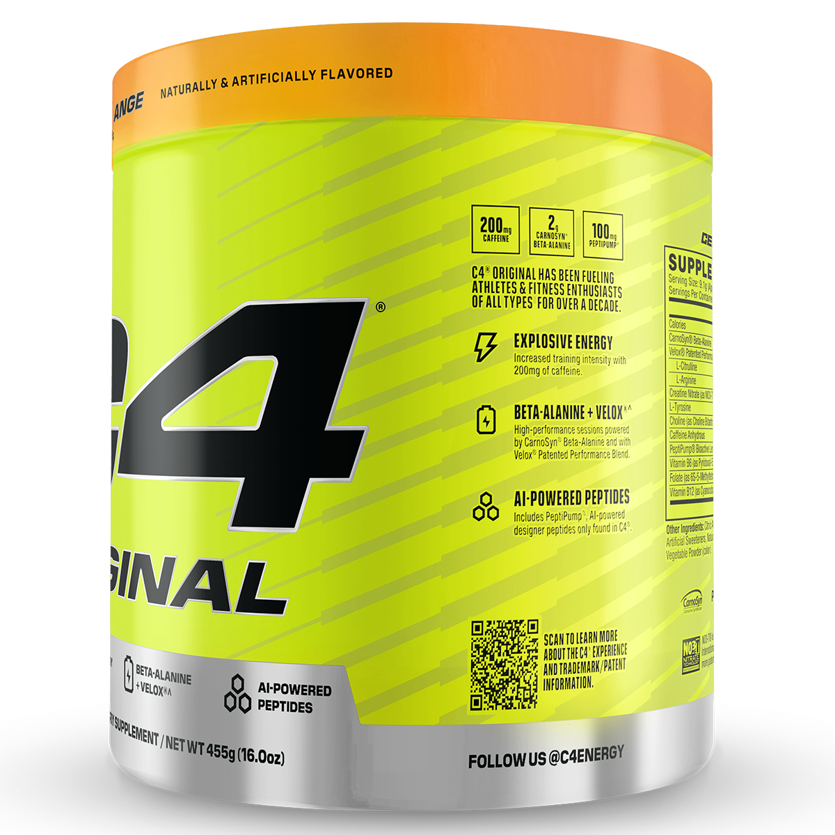 Cellucor C4 Original, Orange — side of pack