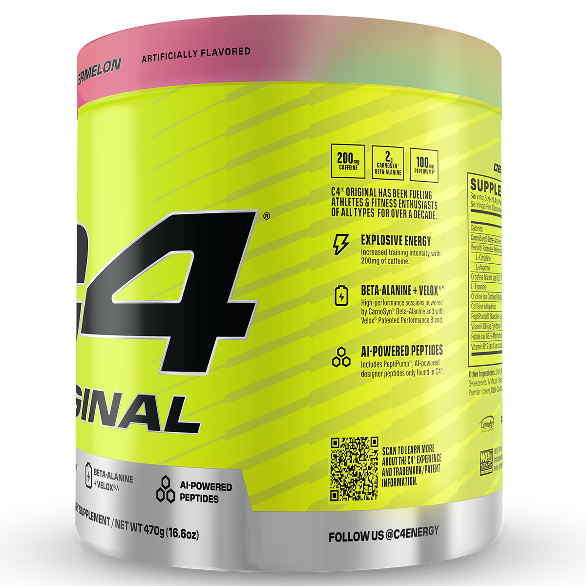 Cellucor C4 Original, Watermelon — side of pack